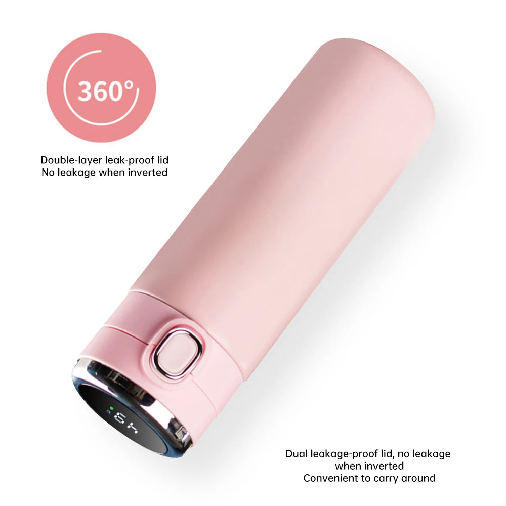 420ML Stainless Steel Smart Thermos with LED Temperature Digital Display Keep Cold Heat Water Bottle Leak-Proof Vacuum Flask