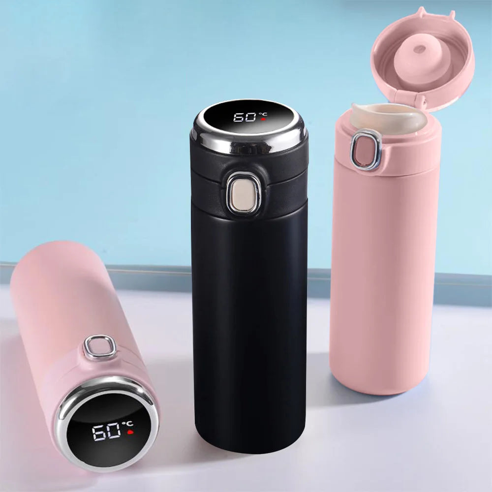 420ML Stainless Steel Smart Thermos with LED Temperature Digital Display Keep Cold Heat Water Bottle Leak-Proof Vacuum Flask