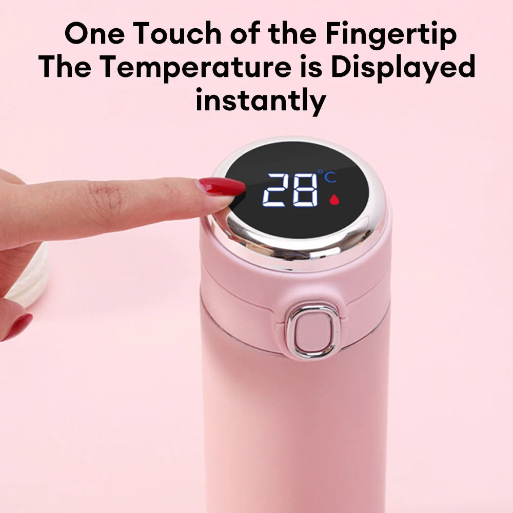 420ML Stainless Steel Smart Thermos with LED Temperature Digital Display Keep Cold Heat Water Bottle Leak-Proof Vacuum Flask